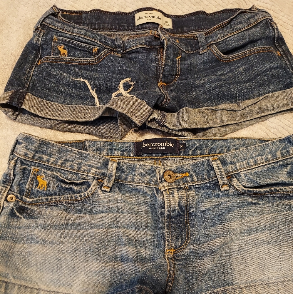 2 pairs jean shorts